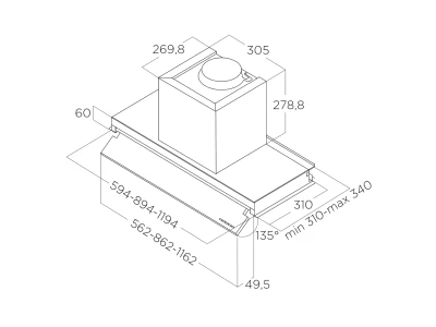 ELICA - Páraelszívó BOXIN NO DRIP 2.0 IX/A/60   PRF0205572
