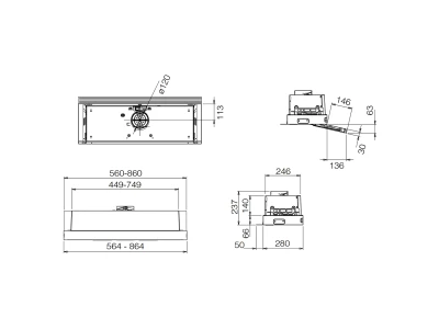 ELICA - Páraelszívó CIAK 2.0 GR/A/60 + Fritőz 1D30