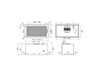 ELICA - Páraelszívó FOLD BL MAT/A/72 + hűtőtáska
