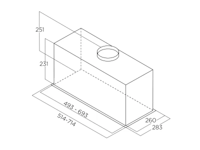 ELICA - Páraelszívó FOLD S IX/A/52 + hűtőtáska