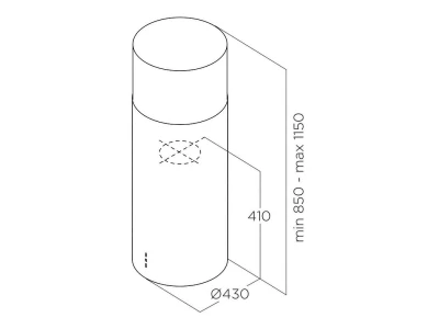 ELICA - Páraelszívó TUBE PRO ISLAND IX/A/43 + Mikro MW-5120B
