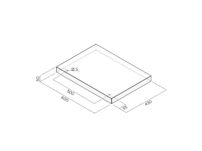 ELICA - Polc BIO Fali elszívóhoz tölgy
