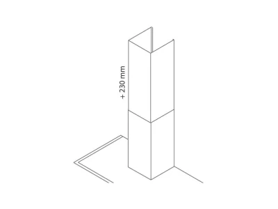 ELICA - SPOT csőtakaró kürtő H230