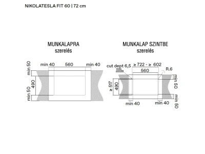 ELICA - Páraelszívó  NIKOLATESLA FIT RAW BR/A/72     PRF0202501