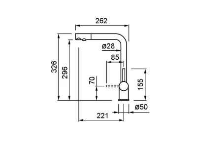 ELLECI- Csaptelep Cross pure matt fekete