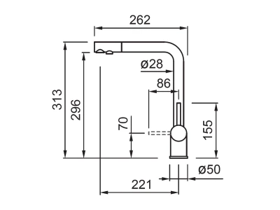 ELLECI- Csaptelep Cross pure matt fekete