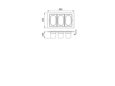 ELLECI- Gourmet szett 1/9 arany Best 383x220x100 mm