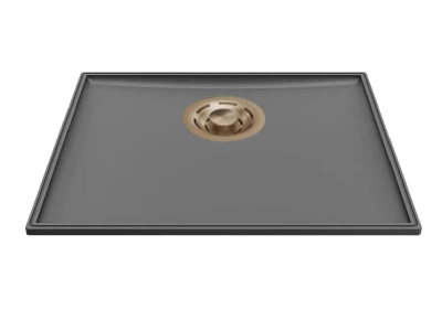 ELLECI- Mosogatótálca Essenza 50 46,2x38,2 Keratek K99 Dark Grey arany tartozékokkal