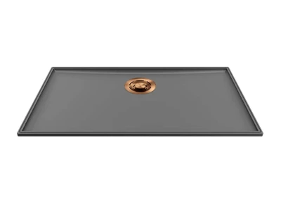 ELLECI- Mosogatótálca Essenza 70 68,2x38,2 Keratek 1 m. K99 Dark Grey arany tartozékokkal 