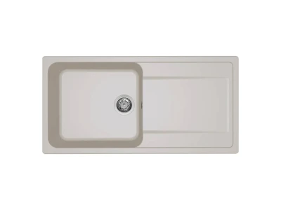 ELLECI- Mosogatótálca Life 480 100x50 Granitek 1m.+cseppt. Bianco Soft G39