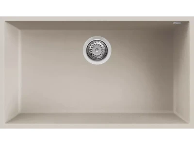 ELLECI- Mosogatótálca Quadra 130 UM aláépíthető 76x44 Granitek 1 m. Bianco soft G39