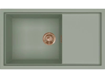 ELLECI- Mosogatótálca Sintesi 410 Keratek K82 Sage Green bronz tartozékokkal 