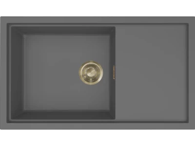 ELLECI- Mosogatótálca Sintesi 410 Keratek K99 Dark Grey arany tartozékokkal