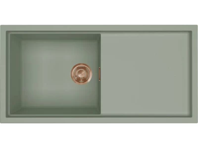 ELLECI- Mosogatótálca Sintesi 480 Keratek K82 Sage Green bronz tartozékokkal