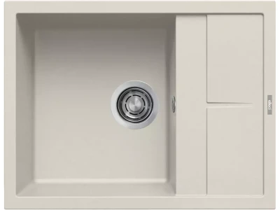 ELLECI- Mosogatótálca Unico 125 65x50 Granitek 1 m. +cseppt. Bianco soft G39   AM