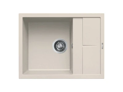 ELLECI- Mosogatótálca Unico 125 65x50 Granitek 1 m. +cseppt. Bianco soft G39   AM