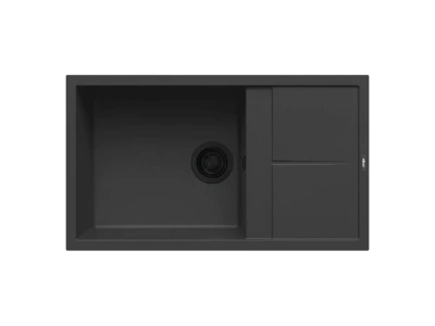 ELLECI- Mosogatótálca Unico 410 86x50 Granitek 1 m. +cseppt. Nero G40 fekete kiegészítőkkel