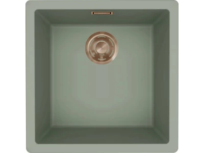 ELLECI- Mosogatótálca Zen 102 Keratek K82 Sage Green bronz tartozékokkal 