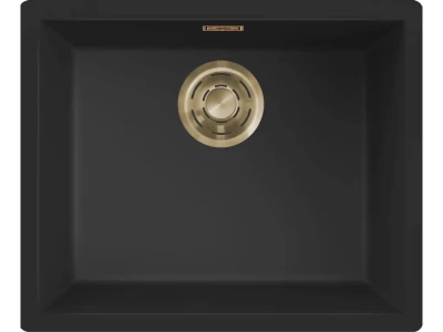ELLECI- Mosogatótálca Zen 105 Keratek K86 Black arany tartozékokkal 