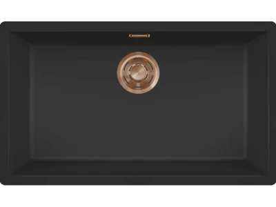 ELLECI- Mosogatótálca Zen 130 Keratek K86 Black bronz tartozékokkal 