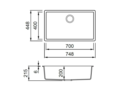 ELLECI- Mosogatótálca Zen-F 130 Keratek K87 Cocoa bronz tartozékokkal