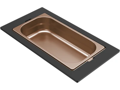 ELLECI- Tároló edény egyrészes gourmet 410 bronz HPL kerettel  
