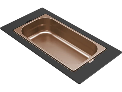 ELLECI- Tároló edény egyrészes gourmet 418 bronz HPL kerettel  