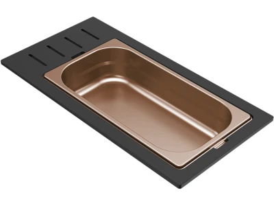 ELLECI- Tároló edény egyrészes gourmet 433 bronz HPL kerettel