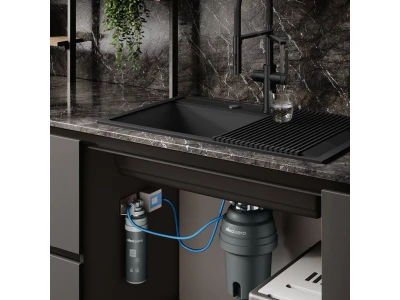 ELLECI- Víztisztító készülék digitális vízmérő órával Pure case micro/ultra grey