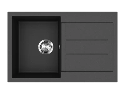 EVIDO Cubo 45S gránit mosogató, 780 x 500 mm,  antracit