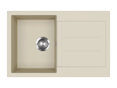 EVIDO Cubo 45S gránit mosogató, 780 x 500 mm, bézs