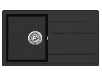 EVIDO EASY 45S gránit mosogató 760x440 antracit, doboz nélkül, lefolyógarnitúrával