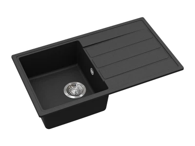 EVIDO EASY 45S gránit mosogató 760x440 antracit, doboz nélkül, lefolyógarnitúrával