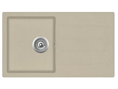 EVIDO EASY 45S gránit mosogató 760x440 bézs, doboz nélkül, lefolyógarnitúrával