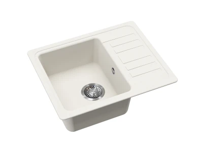 EVIDO HOME 45 S Compact gránit mosogató, 575 x 460 mm, fehér