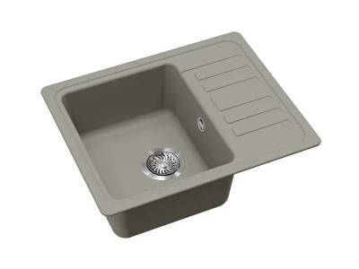 EVIDO HOME 45 S Compact gránit mosogató, 575 x 460 mm, platina