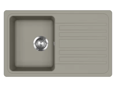 EVIDO Home 45S gránit mosogató, 765 x 460mm, platina
