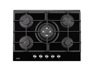 EVIDO MURANO 70B gáz főzőlap,70 cm, 5 égő, WOK, fekete üveg