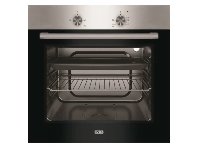 EVIDO PRIMO 62X beépíthető sütő, statikus, 62 l, 2 vezérlőgomb, inox/fekete üveg