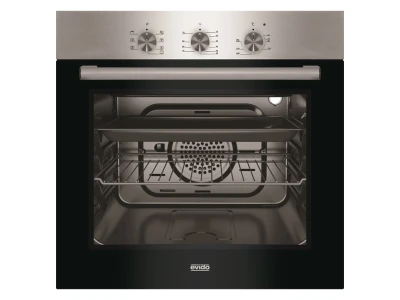 EVIDO PRIMO 63X beépíthető sütő, légkeveréses, 56 l, 3 vezérlőgomb, inox/fekete üveg