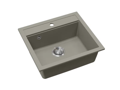 EVIDO Quadro 6 gránit mosogató, 562 x 510 mm, platina