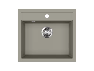 EVIDO Quadro 6 gránit mosogató, 562 x 510 mm, platina