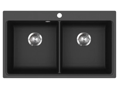 EVIDO QUADRO 9 gránit mosogató, 860 x 510 mm, antracit