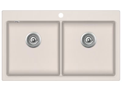 EVIDO Quadro 9 gránit mosogató, 860 x 510 mm, bézs