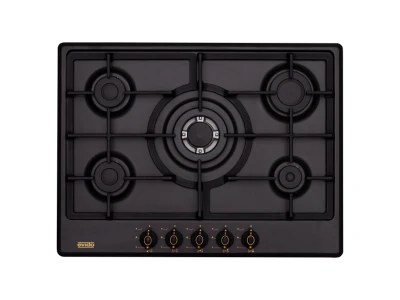 EVIDO RUSTIC-H 70A gáz főzőlap, 70 cm, 5 égő, WOK, antracit/bronz