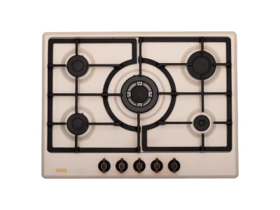 EVIDO RUSTIC-H 70C gáz főzőlap, 70 cm, 5 égő, WOK, bézs/bronz