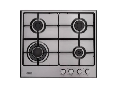 EVIDO VALEO 60FX gáz főzőlap, 60 cm, elülső vezérlőgombok, WOK, matt zománc edénytartók, szálcsiszolt inox