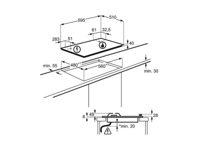 Electrolux KGS64362SX Beépíthető gáz főzőlap, 60 cm