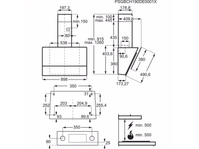Electrolux LFV619Z Kürtős páraelszívó, Hob2Hood®, Breeze, 3+1 fokozat, 90 cm
