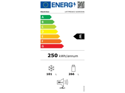 Electrolux LNT7ME36X3 kombinált hűtőszekrény, NoFrost, 201 cm